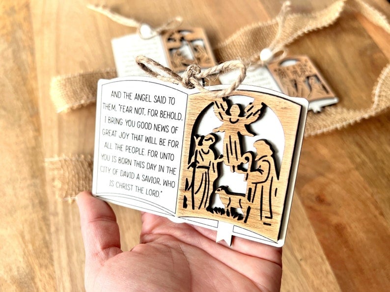 3D Handmade Nativity Scene Decorative Christmas Book