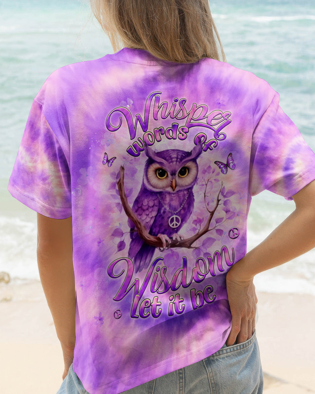 WHISPER WORDS OF WISDOM LET IT BE OWL ALL OVER PRINT - YHHG2702261