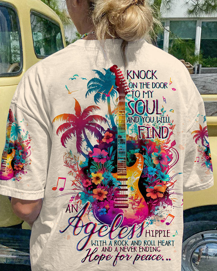 KNOCK ON THE DOOR GUITAR PALM TREE ALL OVER PRINT - TLTW2704234