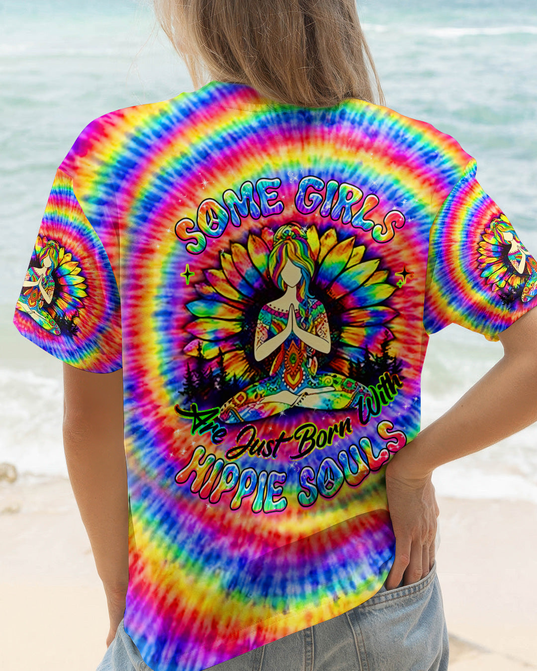 SOME GIRLS ARE JUST BORN WITH HIPPIE SOULS ALL OVER PRINT - YHHG2602261