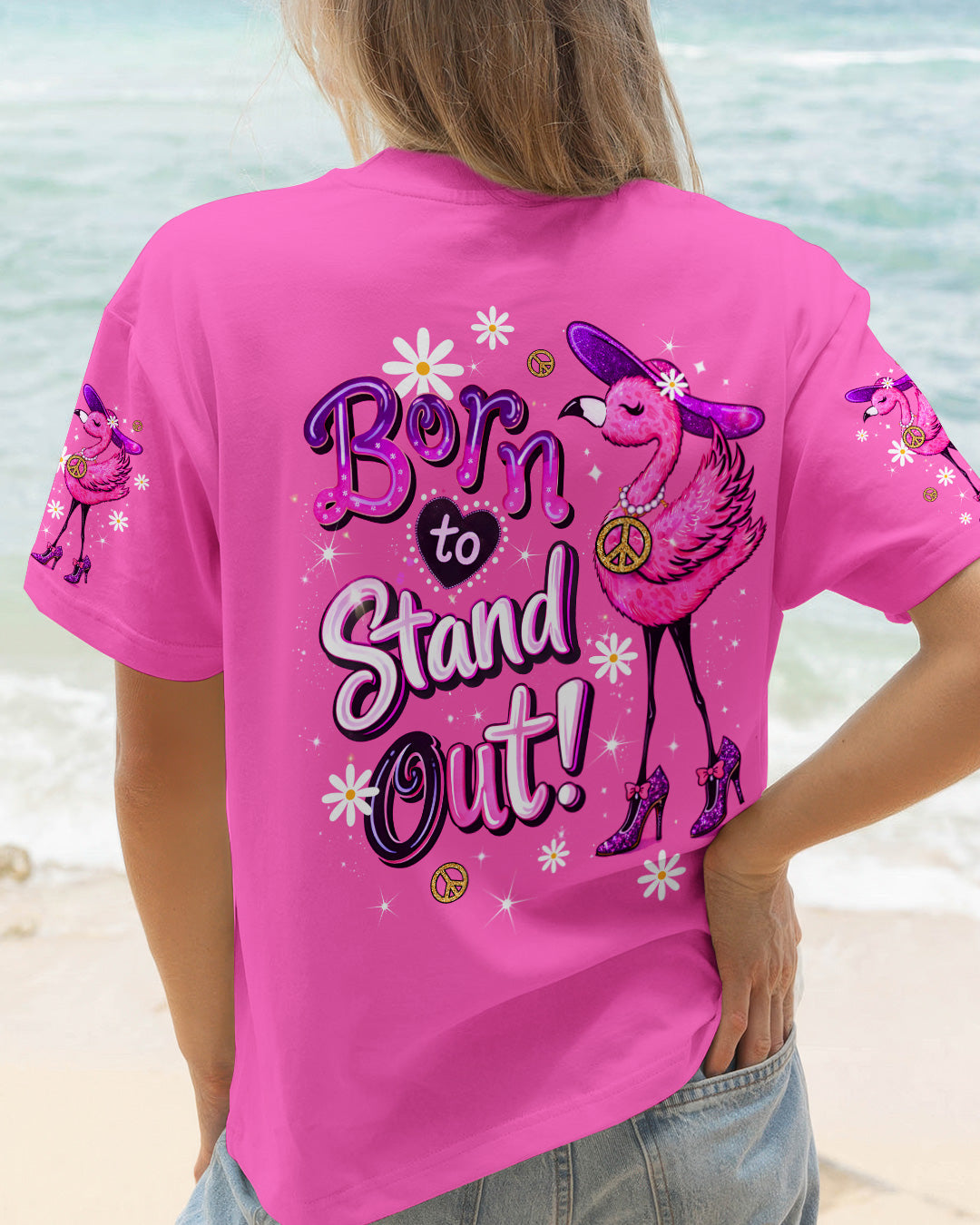 BORN TO STAND OUT FLAMINGO ALL OVER PRINT - TLTW2303261