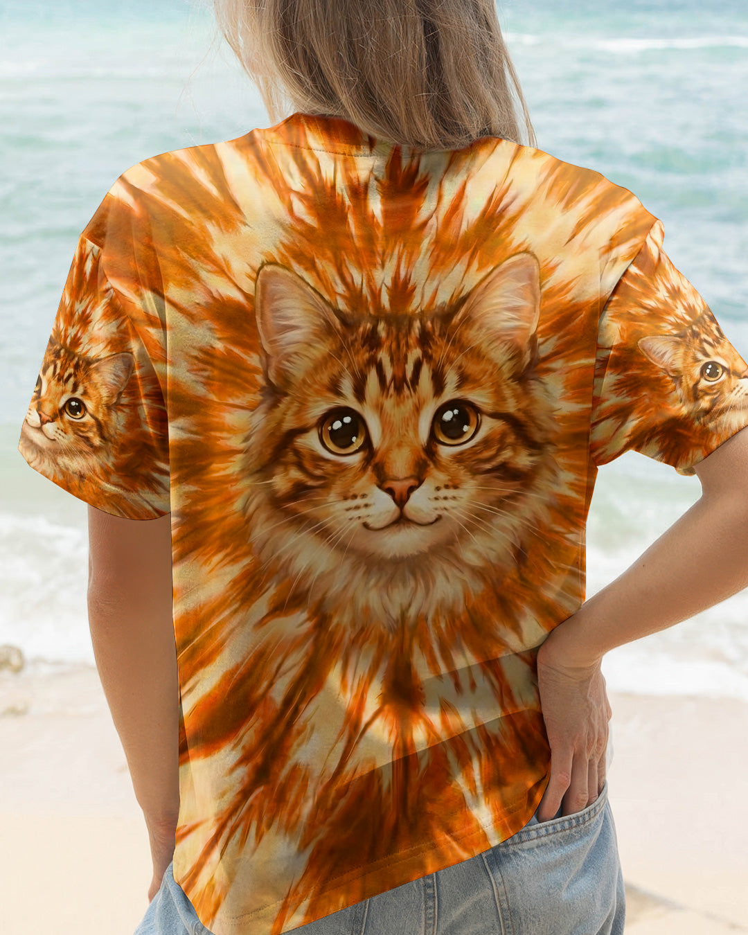 ORANGE AURA CAT ALL OVER PRINT - TYPQ2602262