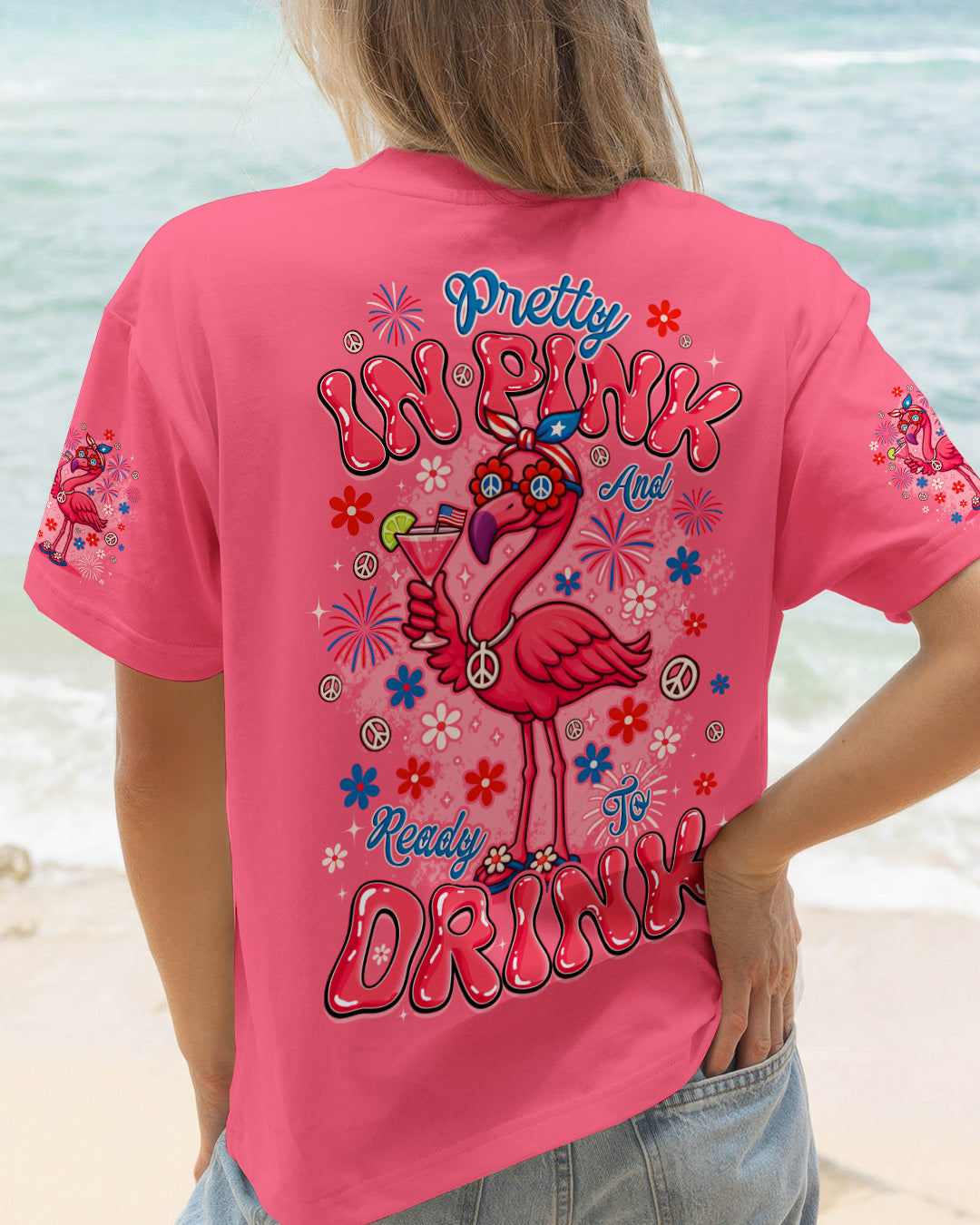 PRETTY IN PINK FLAMINGO ALL OVER PRINT - TYQY2703263