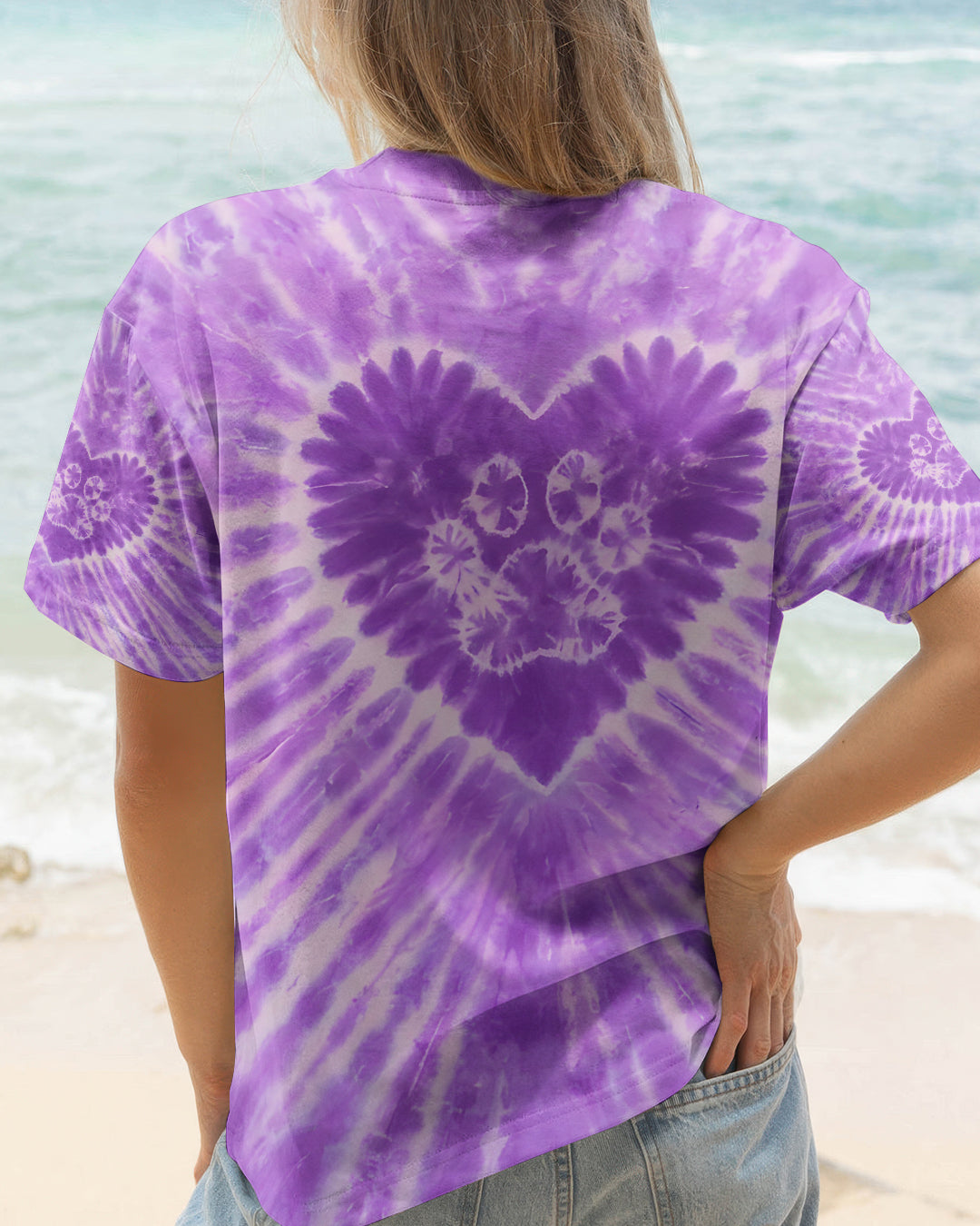 PURPLE PAW HEART ALL OVER PRINT - TYQY1003261