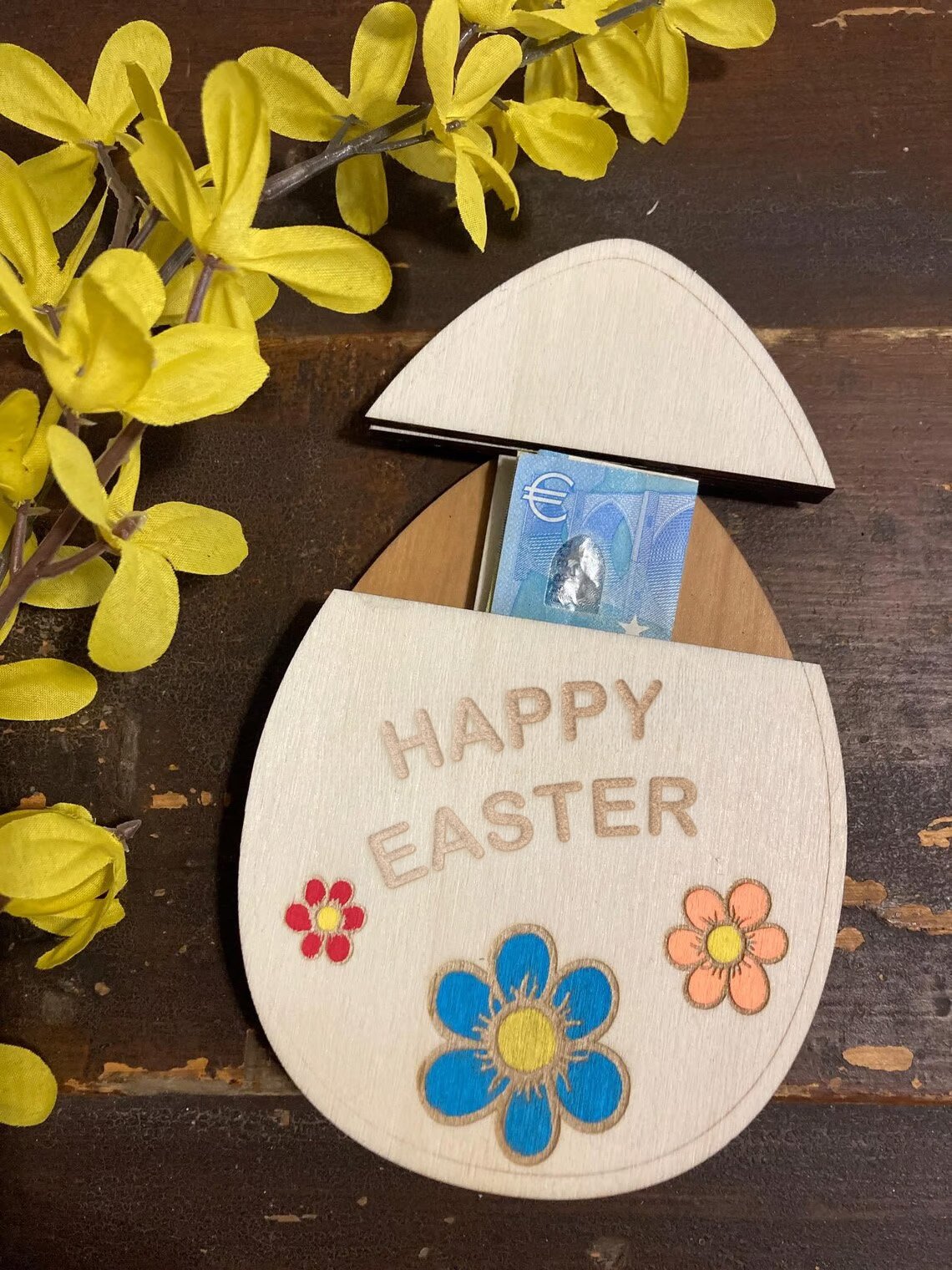 🔥Last Day: Buy 4 get 4 free - Wooden Easter Egg with Money Compartment