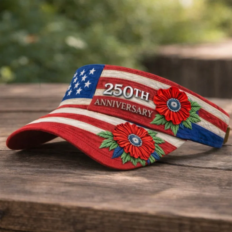 [Copy]America 250 Years 1776-2026 Patriotic Floral Quilted Baseball Cap
