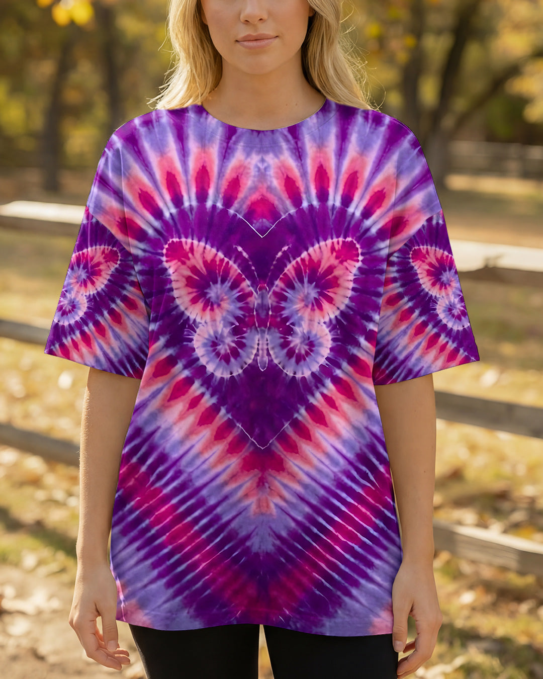 PURPLE BUTTERFLY HEART ALL OVER PRINT - TYQY1603261