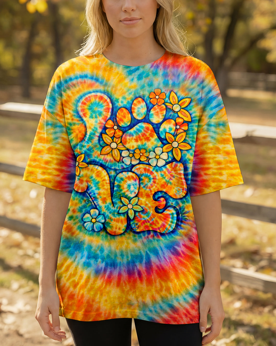 LOVE PAW PRINT SWIRL ALL OVER PRINT - TLHN2503252