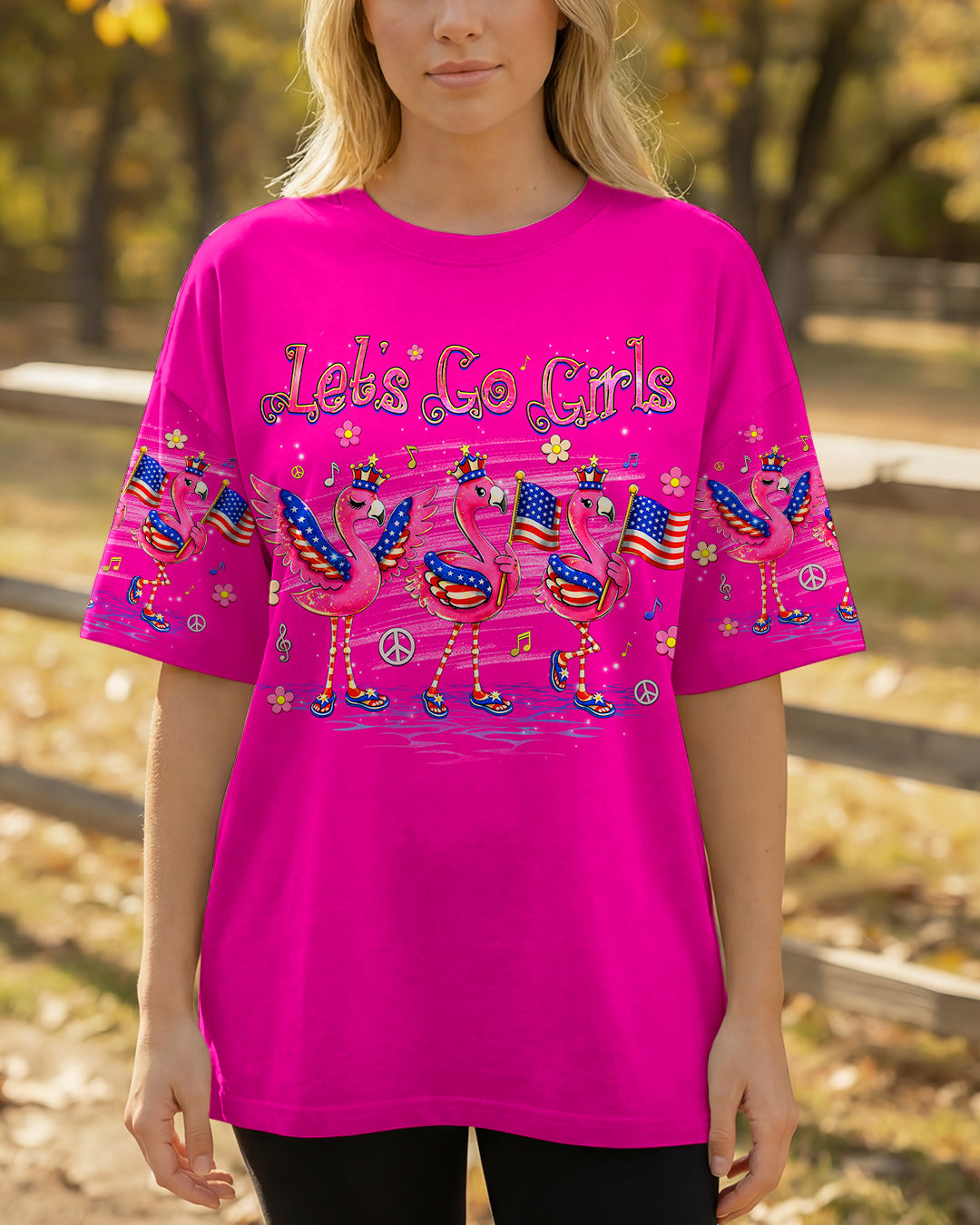 LET'S GO GIRLS FLAMINGO ALL OVER PRINT  - TLHG2703261