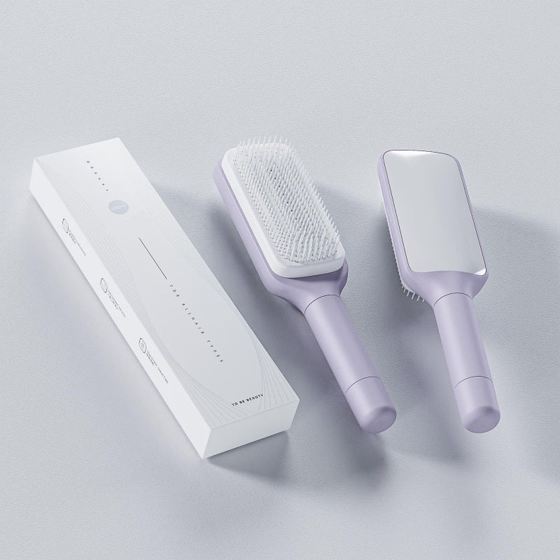 🔥Last Day Sale ⏰💇‍♀️✨Automatic Self-Cleaning Rotating & Liftable Hair Comb for Smooth Detangling and Styling🎁