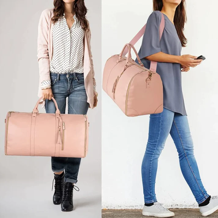 VoyageVault (Versatile Fashion Large PU Folding Suit Storage Bag for Women) – Last Day Sale Off 60%