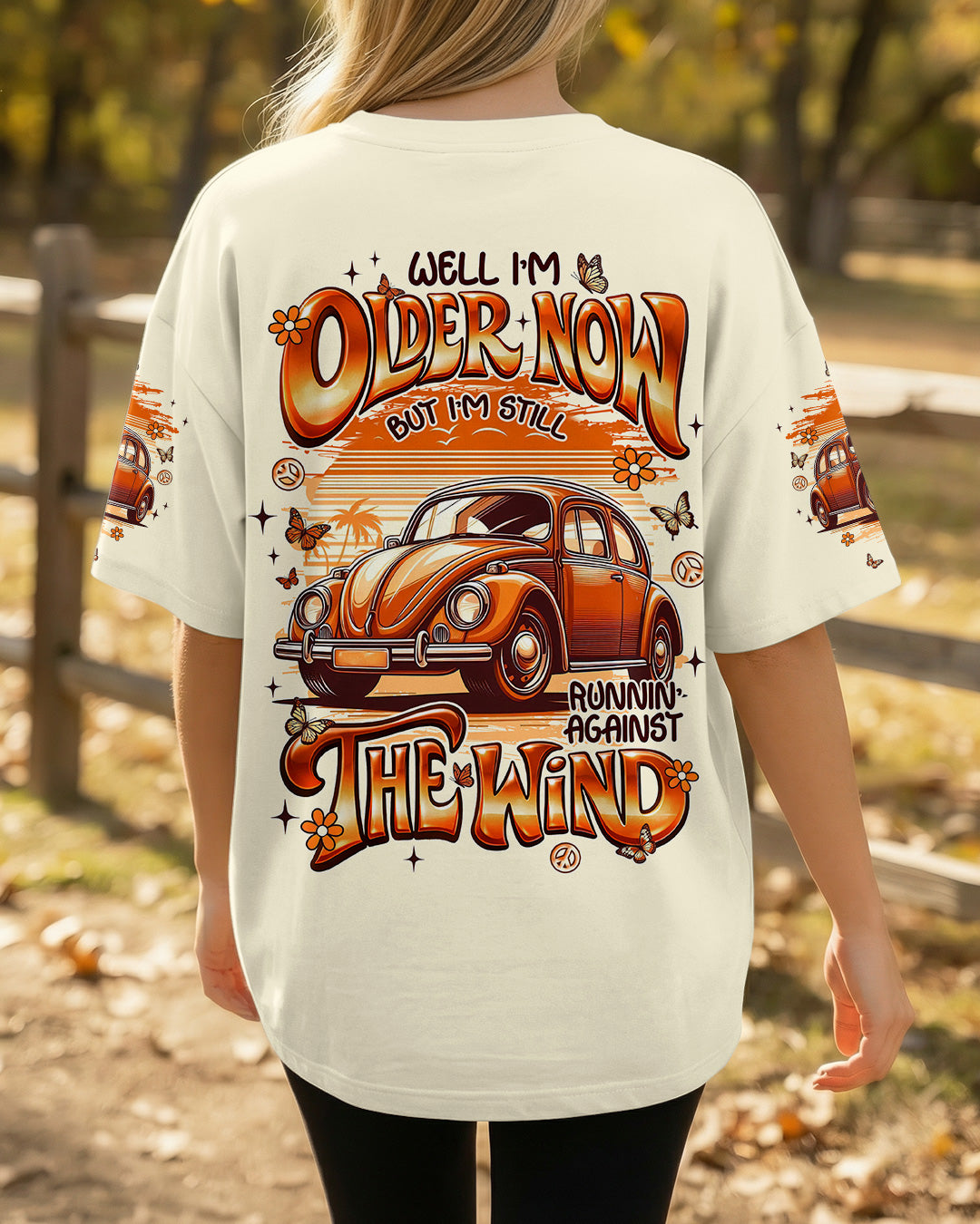 RUNNING AGAINST THE WIND RETRO CAR ALL OVER PRINT  - TLNT2003262