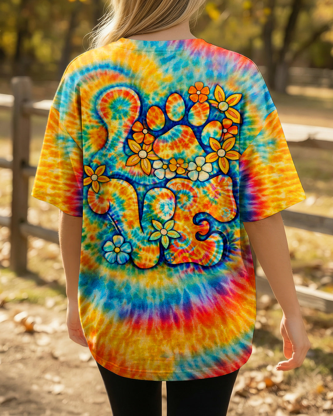 LOVE PAW PRINT SWIRL ALL OVER PRINT - TLHN2503252