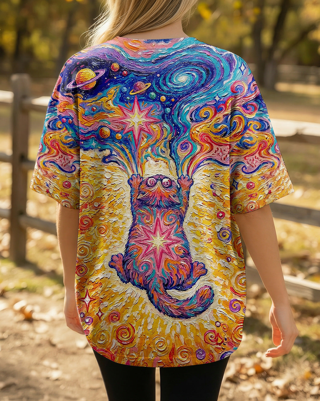 GALAXY CAT BURST SWIRL ALL OVER PRINT - TM0604261