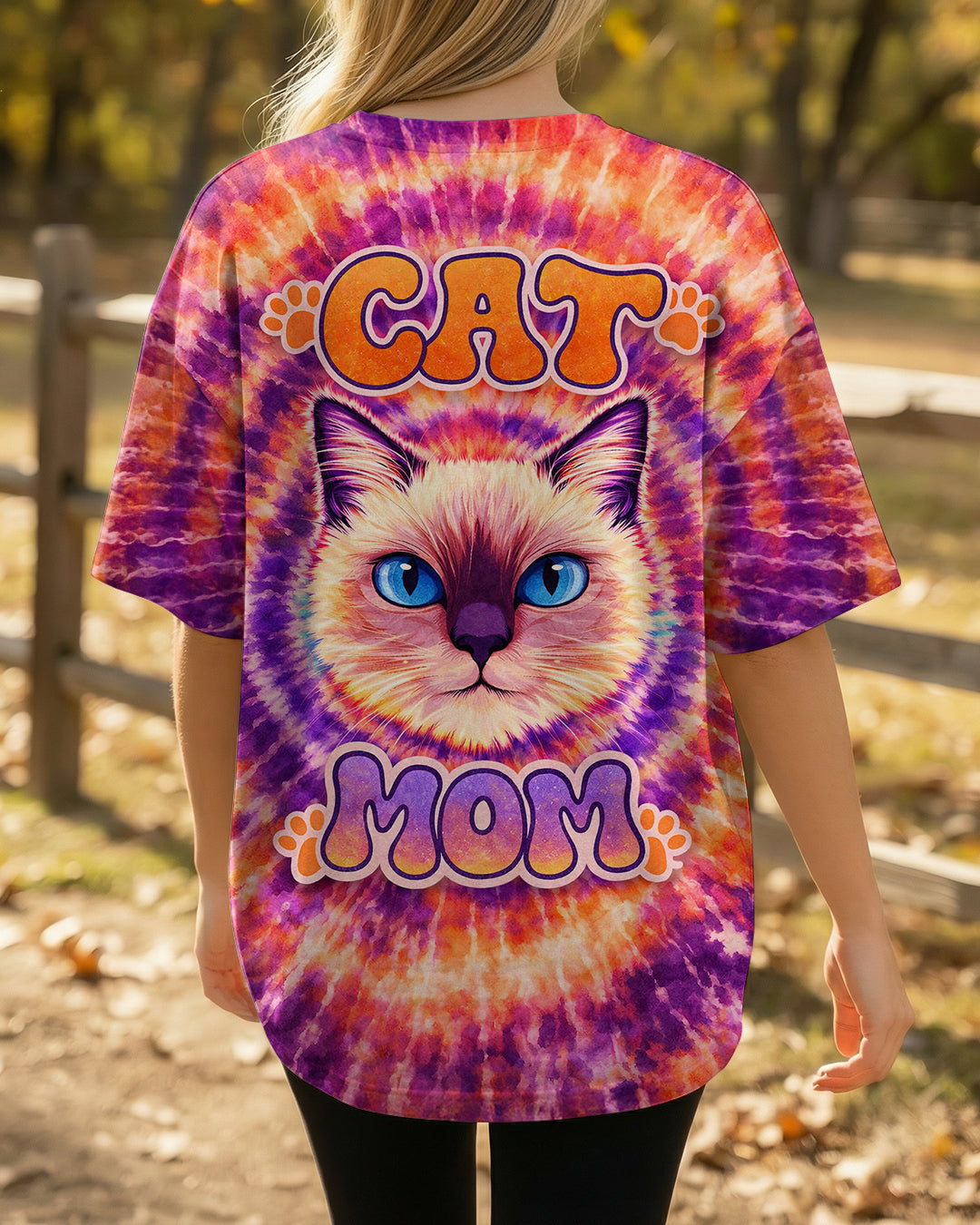 CAT MOM SWIRL ALL OVER PRINT  - TLNT0403261