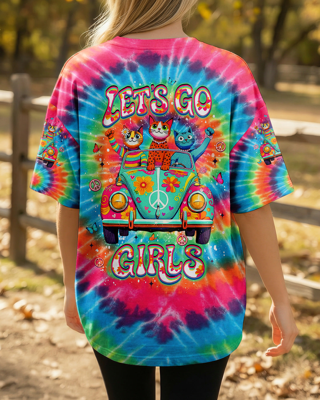 LET'S GO GIRLS CAT ALL OVER PRINT - YHLT0402262