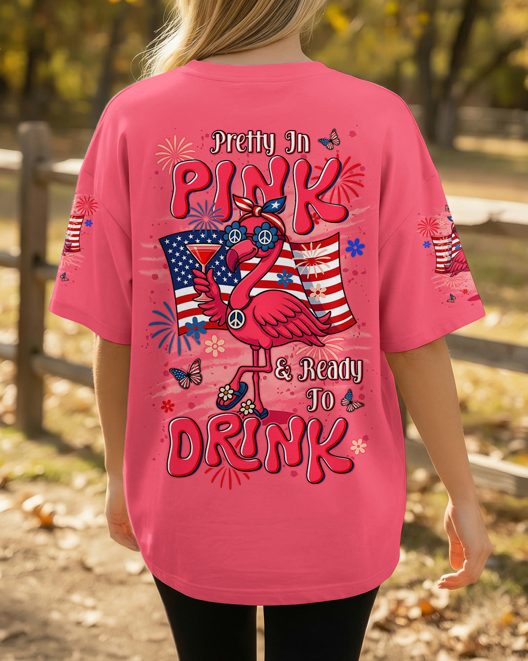 PRETTY IN PINK FLAMINGO ALL OVER PRINT - TYLN3003262