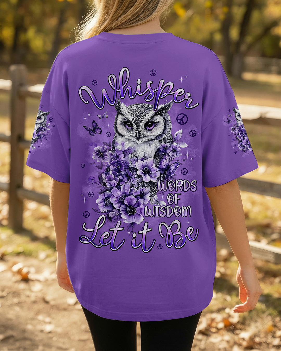 WHISPER WORDS OF WISDOM LET IT BE OWL ALL OVER PRINT - TYPQ0902262