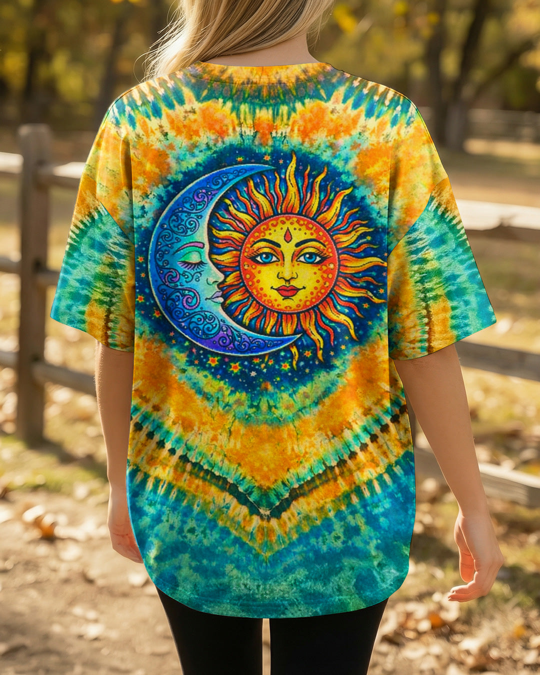 HIPPIE SUN & MOON  SWIRL ALL OVER PRINT - TLTW0203262