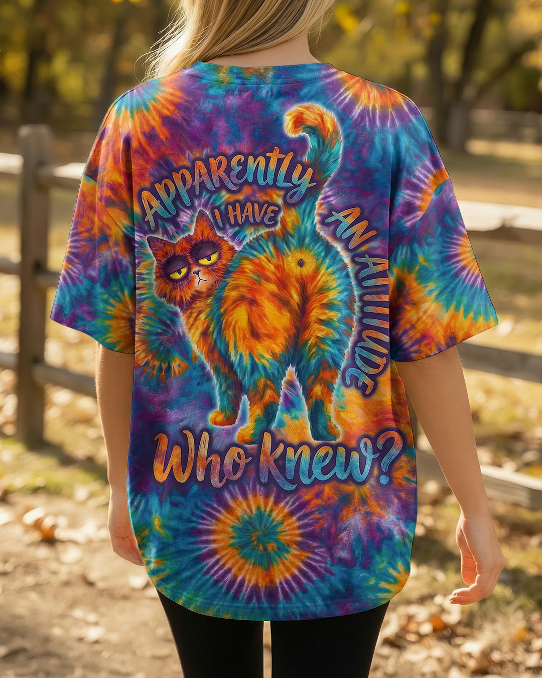 APPARENTLY I HAVE AN ATTITUDE WHO KNEW CAT ALL OVER PRINT - TM2803261