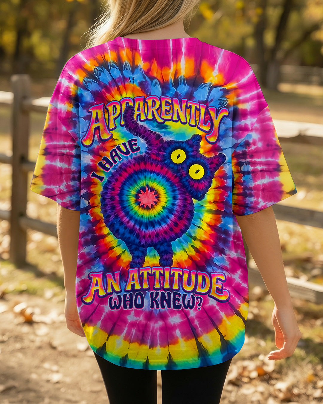 APPARENTLY I HAVE AN ATTITUDE WHO KNEW CAT ALL OVER PRINT - TLNO0403262