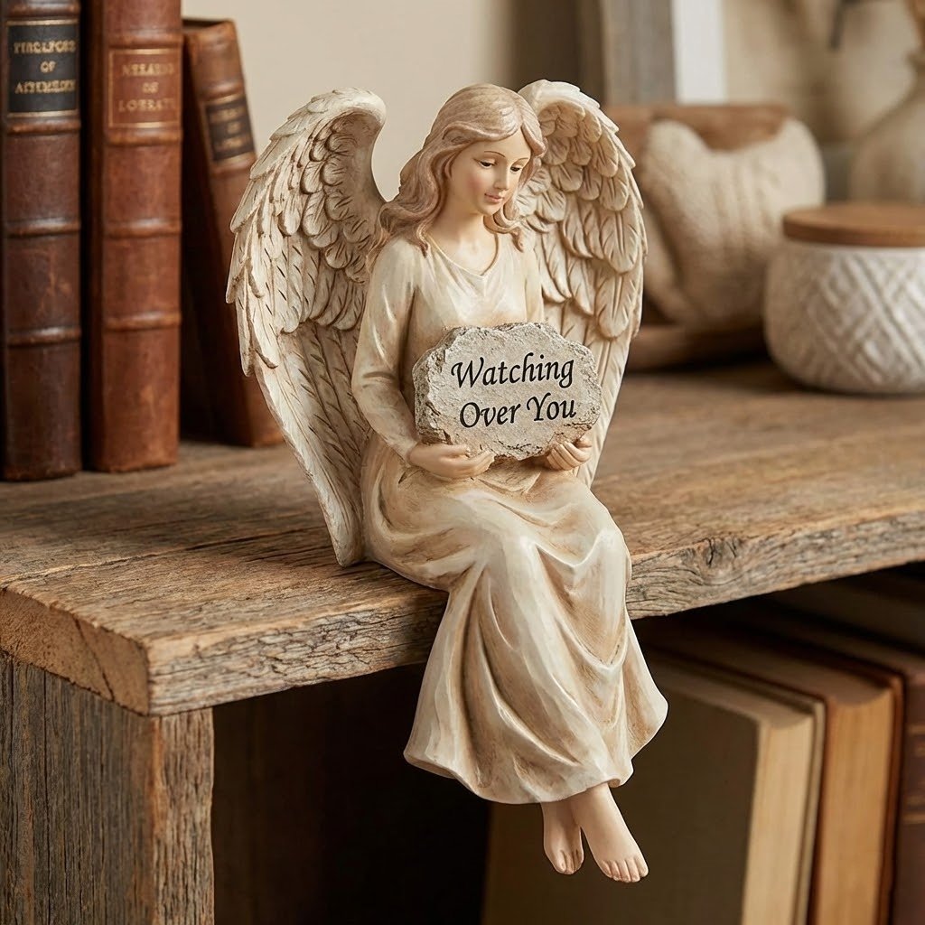 The "Watching Over You" Guardian Angel Shelf Sitter