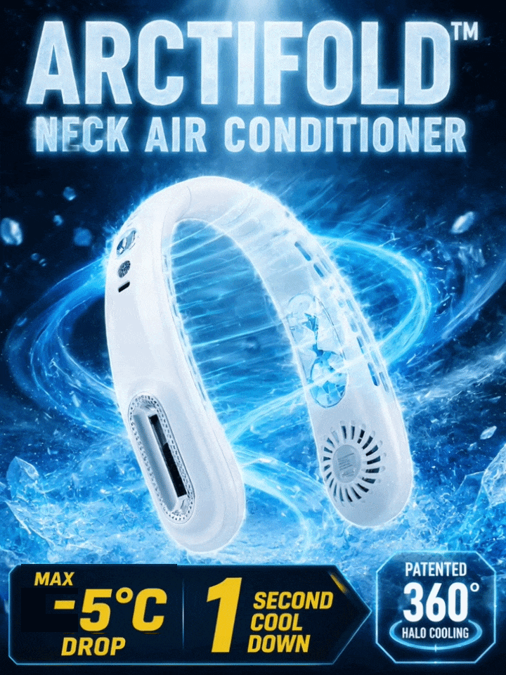 [Wearable Air Conditioner] Cooling Neck Fan —Instant 5C Cooling | 50% Off Today 🌬️ Whisper Quiet Tech🍃