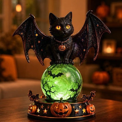 🎃Early Purchase - 50% OFF Now👻Halloween Raven Crystal Ball Lighted Decor