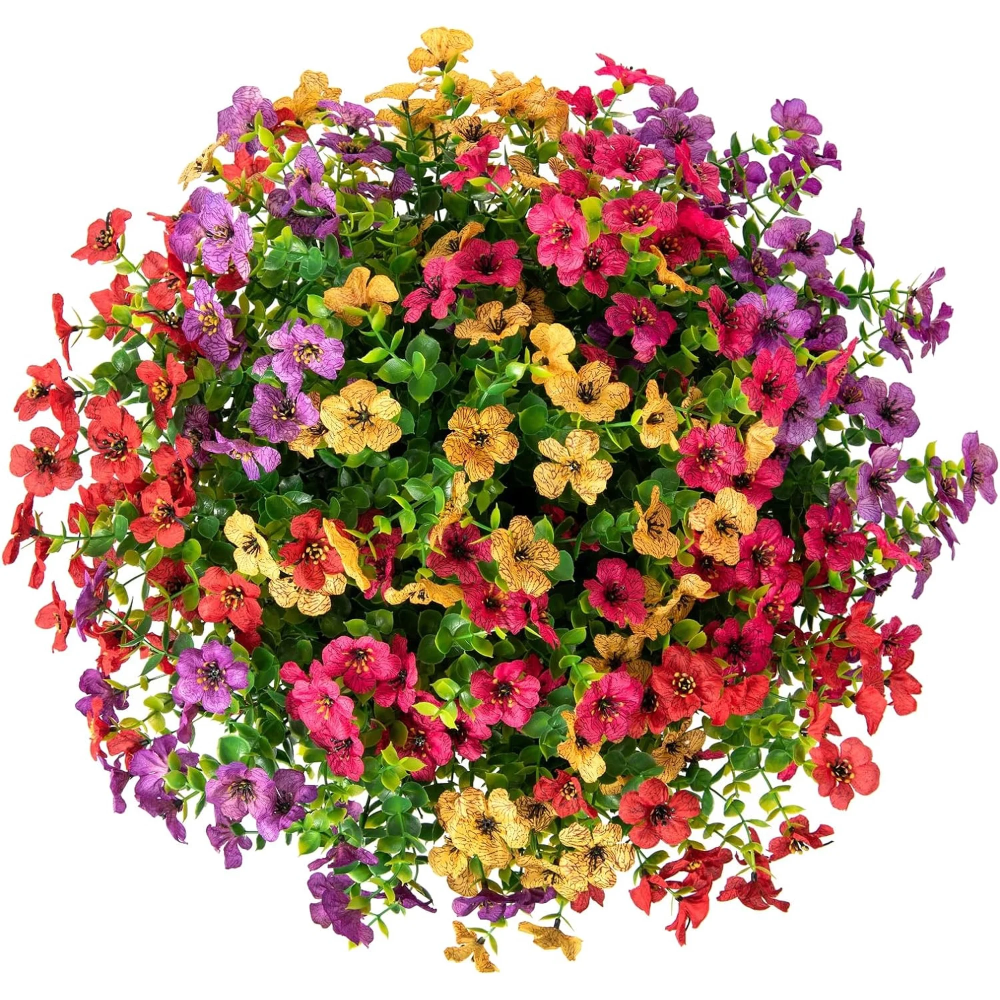 Last Day of Sale! 💐 Artificial Daisy Hanging Basket -🏡 Low Maintenance Outdoor Silk Flower Planter for Patio & Garden