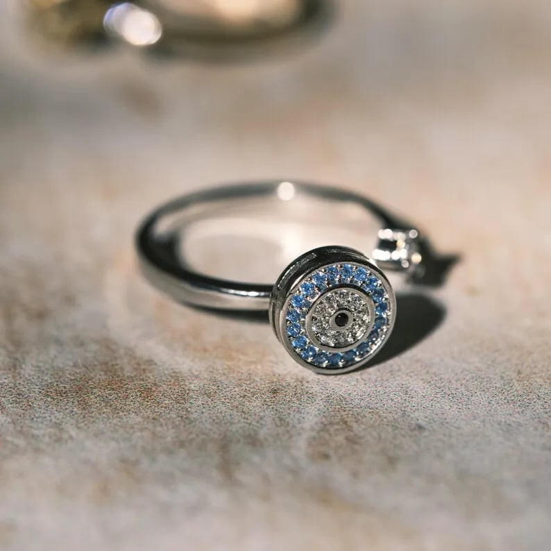 🔥LAST DAY 49% OFF🧿Blue Evil Eye Fidget Ring
