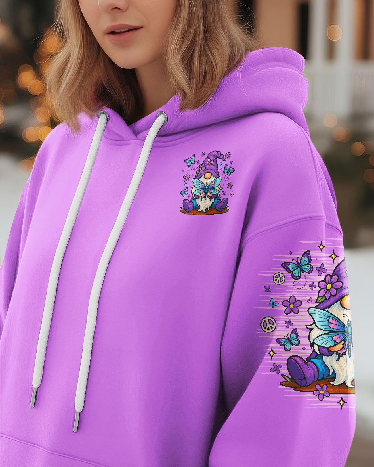I BELIEVE THERE ARE ANGELS AMONG US GNOME BUTTERFLY ALL OVER PRINT - TLNO2111251