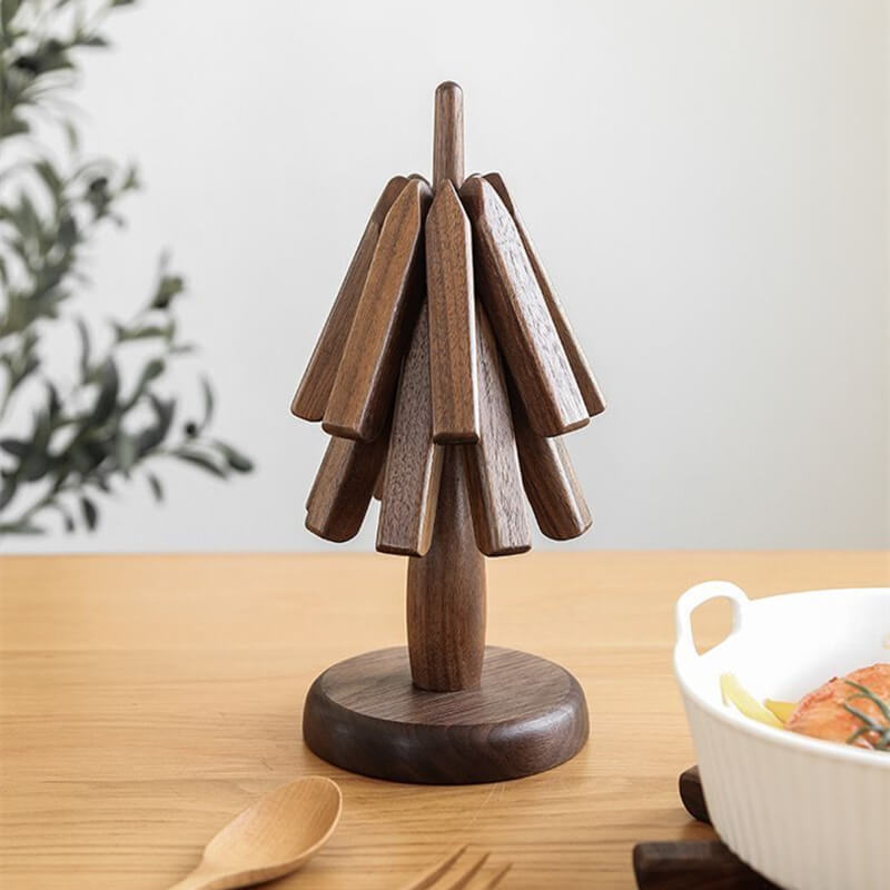 Artistic Walnut Tree Table Mat Set