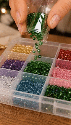 🔥🎄✨ DIY Beaded Christmas Tree Kit – 🎅Create Your Own Sparkling Holiday Decoration