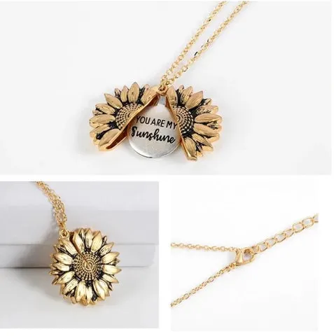 "You Are My Sunshine" Necklace - The Sunflower Pendant
