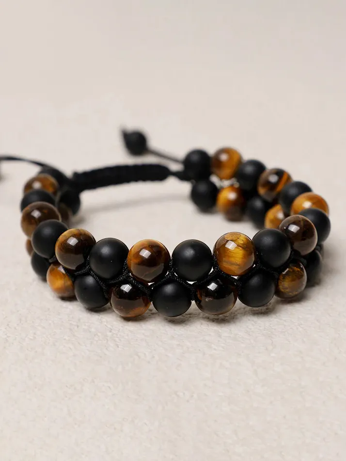 Vintage Multiple Rows Beaded   Protection Bracelet