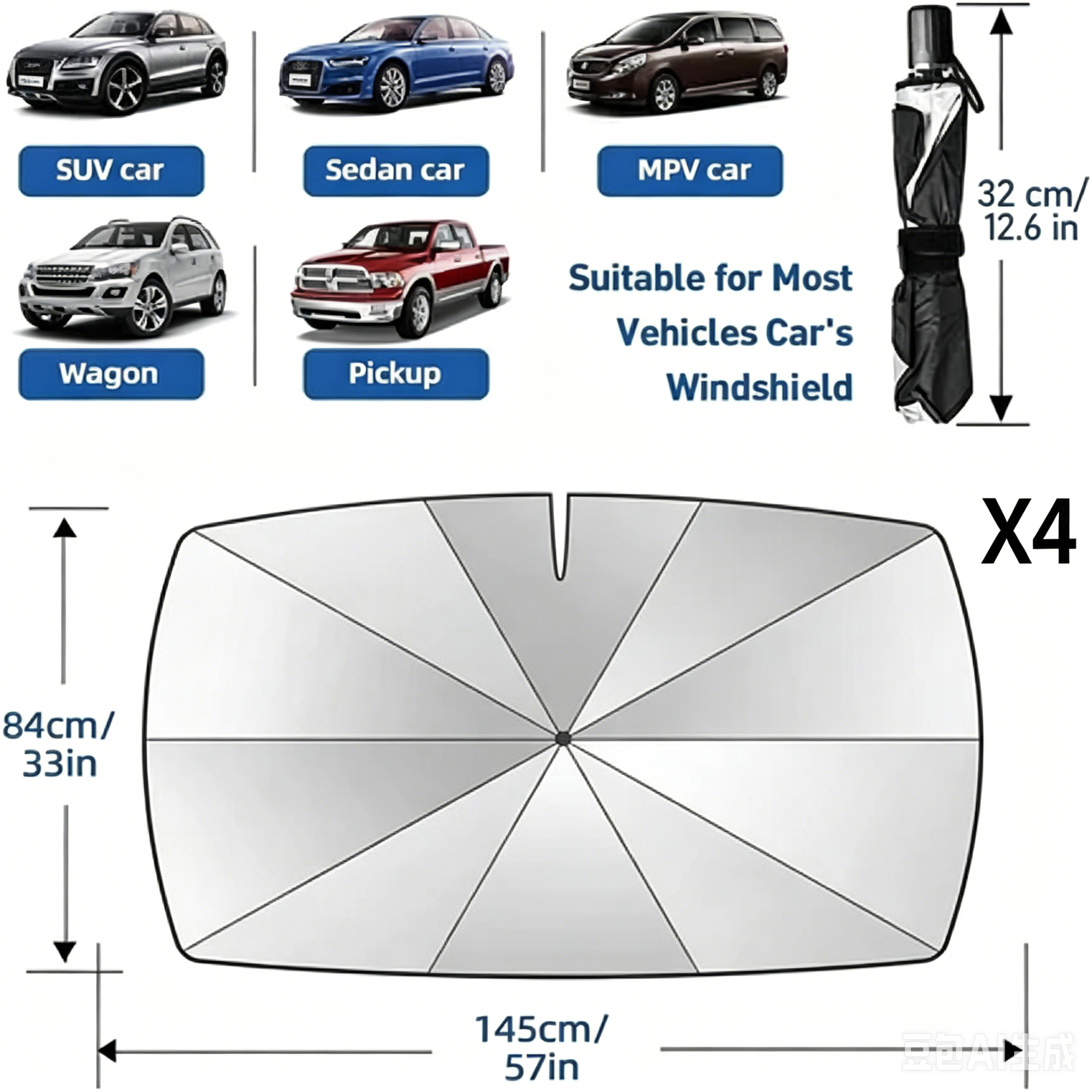 🌞 50% off 🌈 Foldable car sunshade for the windscreen