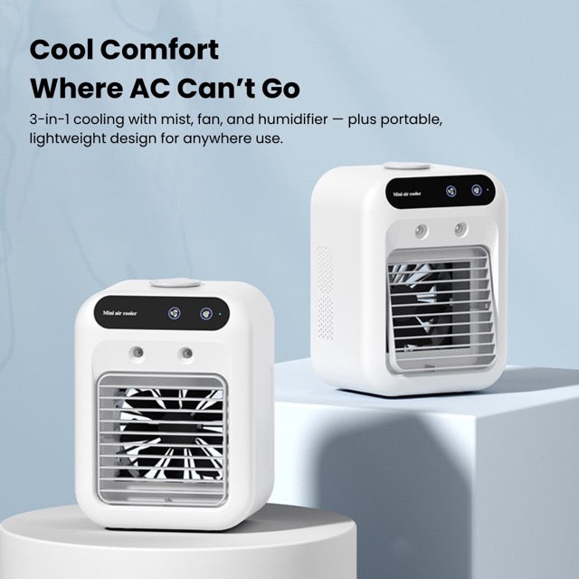 Mini Portable 3-in-1 Quiet Air Conditioner|Rechargeable & USB-Powered