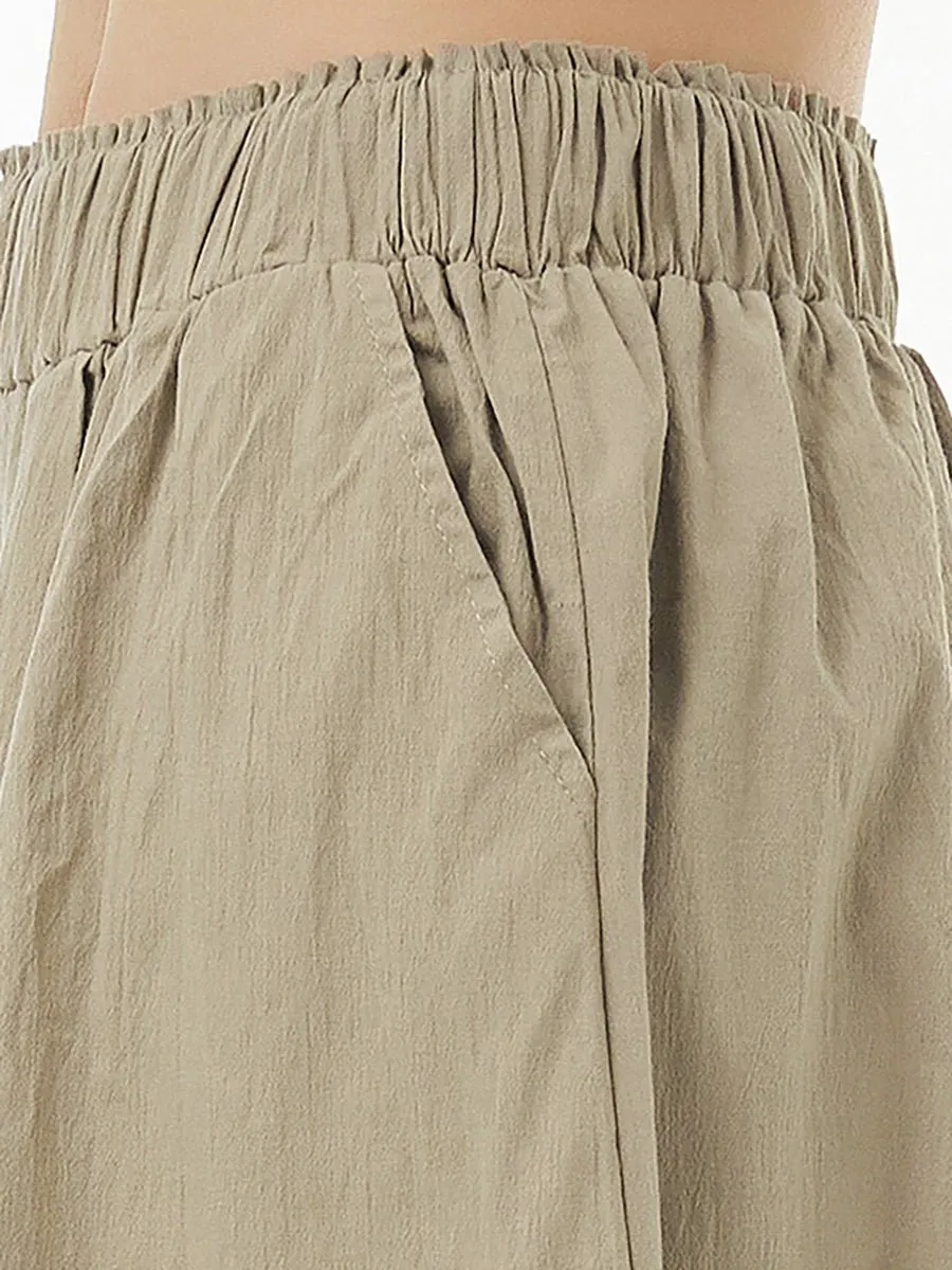 Women's Cotton Linen Loose Wide Leg Pants