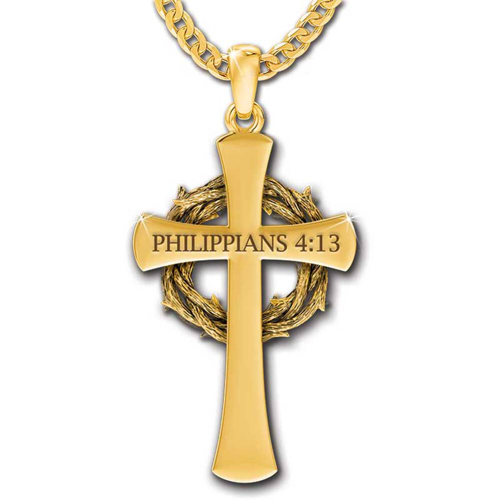 Crown of Thorns Diamond Cross Pendant