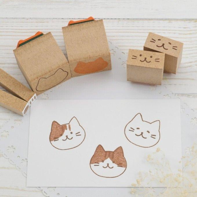 🔥LAST DAY 49% OFF - 🐱Handmade Cute Cat Face Stamp Kit (8 PCS)