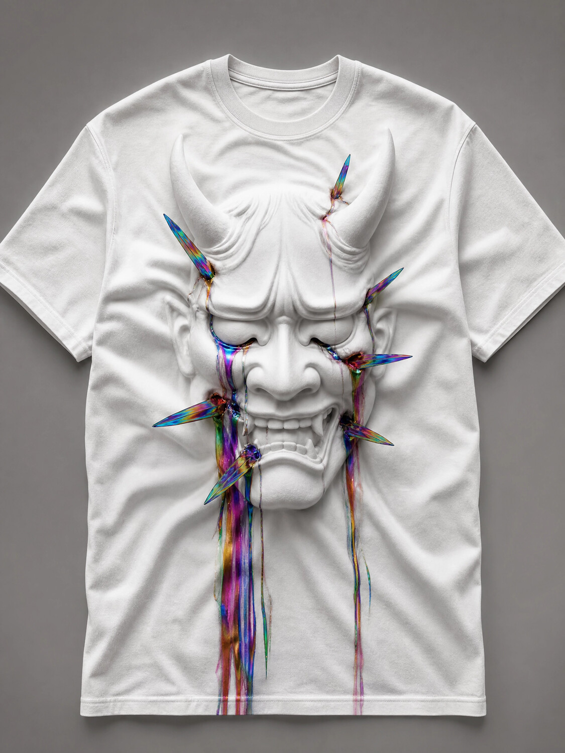 Men's Demon Mask Japanese Art Print T-Shirt