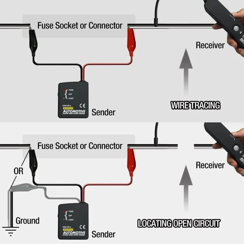 EM415Pro Automotive Electrical Open&Short Finder Circuit Tester,Tone Generator Cable Wire Breaker Fault Finder