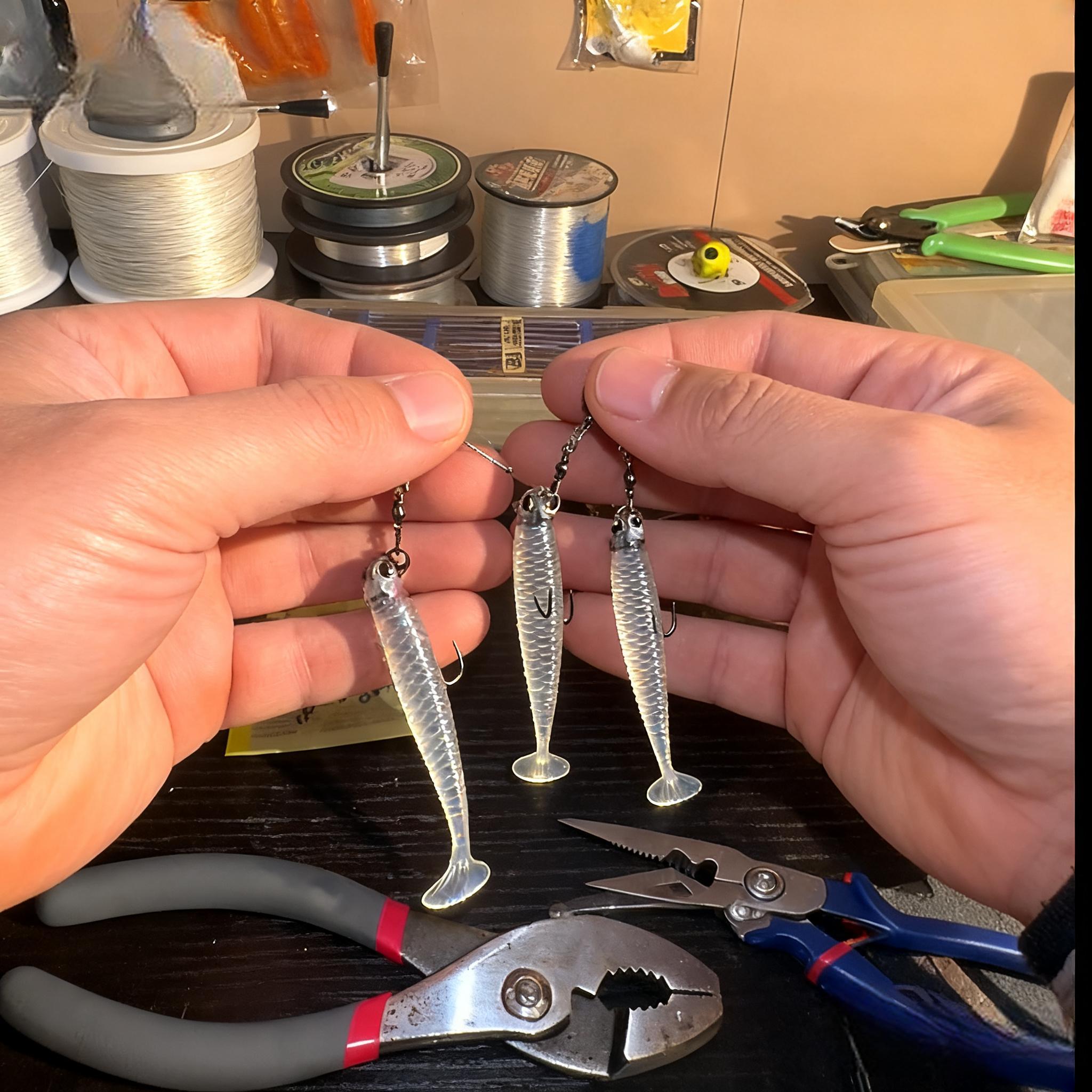 🎣Mini Multi-Arm Baitfish School Rig – Handcrafted Alabama-Style Fishing Lure