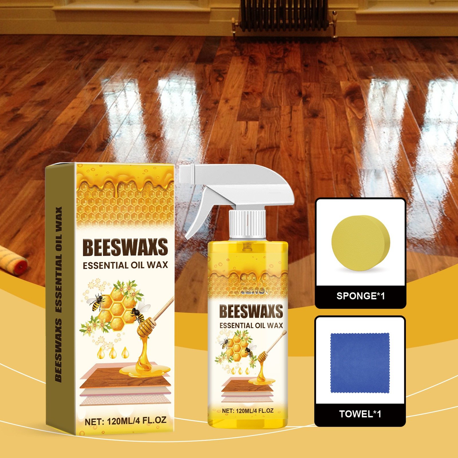 🔥Natural Beeswax Wood Polish Spray