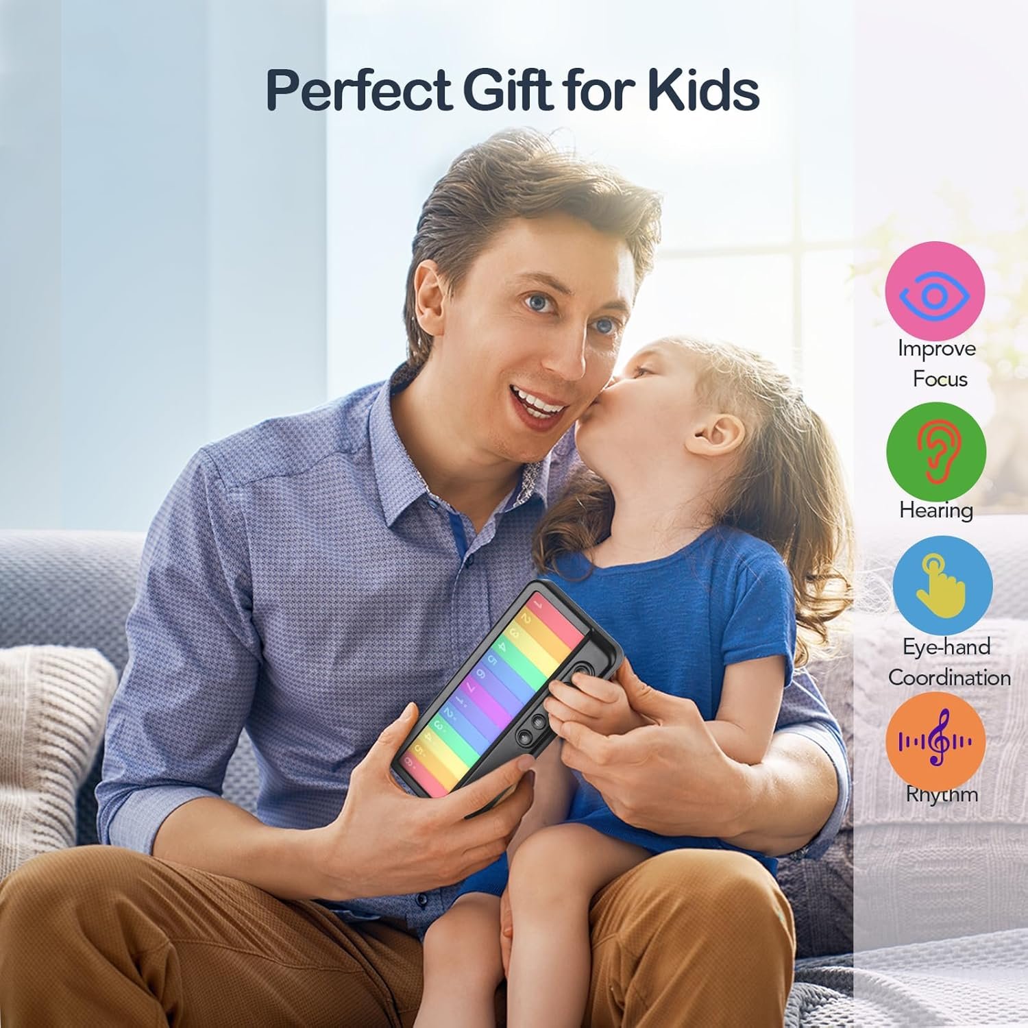 🎹 Kids Mini Piano with Rainbow Lights – Light Up Their Love for Music