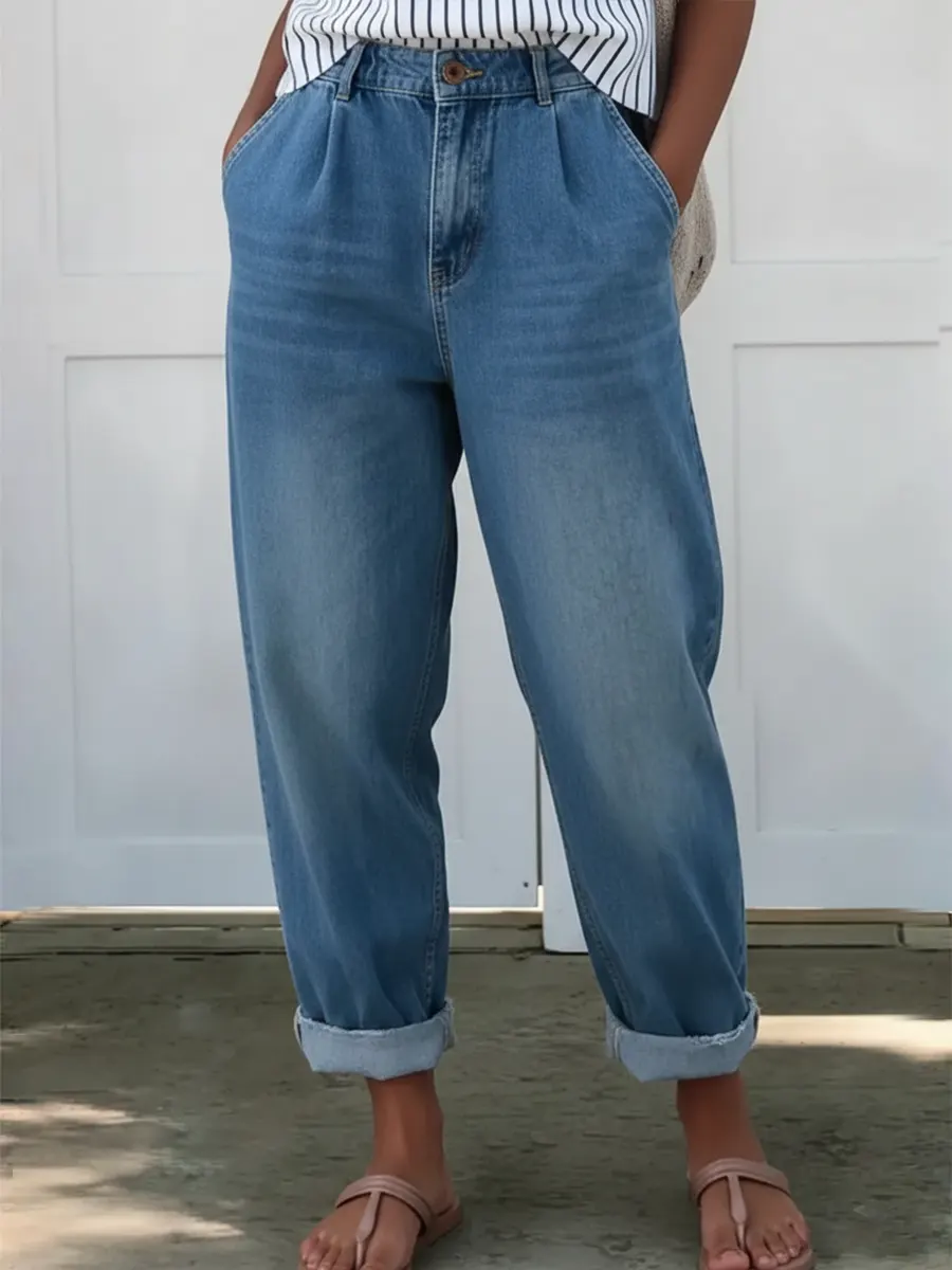 Women's Casual Cotton Denim Pants