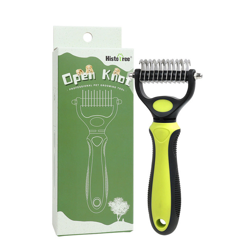 ⏳LAST DAY: Only 9.9￡！🎉 #1 in UK Pet Grooming 2026 🏆Professional Double-Sided Deshedding Brush for Dogs & Cats – Reduces Shedding by 90%💪