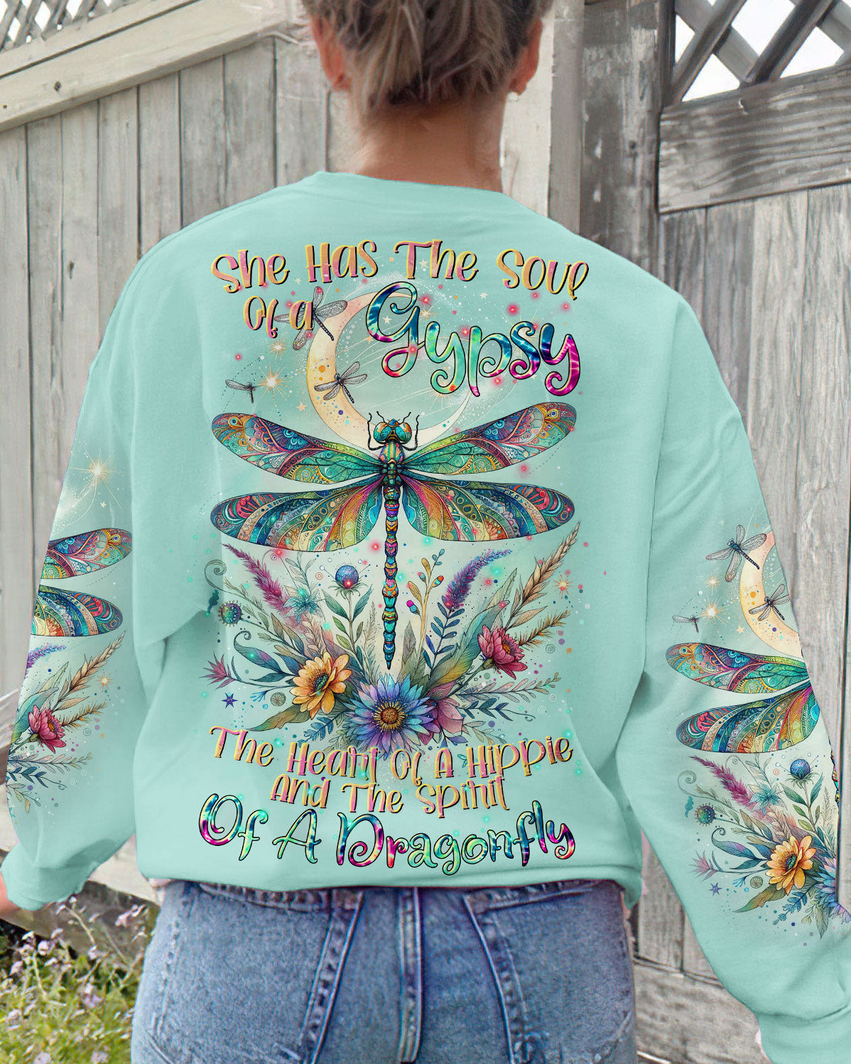 SPIRIT OF A DRAGONFLY FLORAL ALL OVER PRINT - TLTR2411232