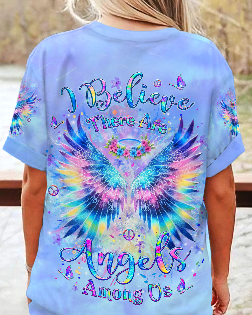 I BELIEVE THERE ARE ANGELS AMONG US ALL OVER PRINT - YHLT0301242