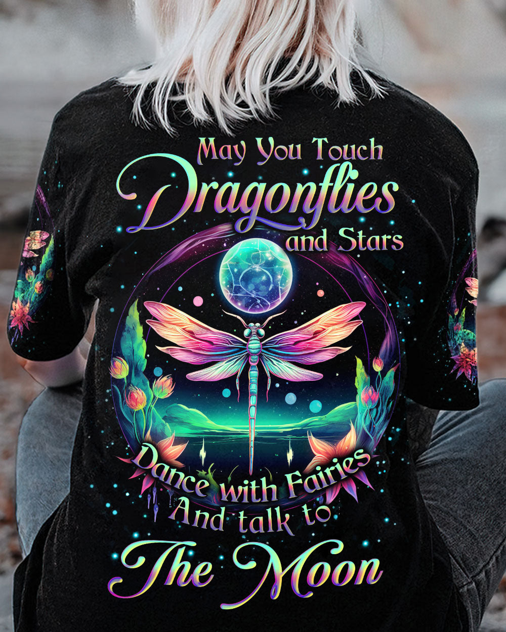 MAY YOU TOUCH DRAGONFLIES AND STARS ALL OVER PRINT - YHLN0307232